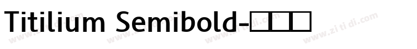 Titilium Semibold字体转换